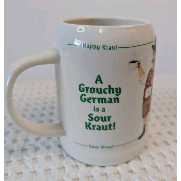 EHG German Beer Stein Coffee Mug – “A Grouchy German is a Sour Kraut” - Picture 3 of 8